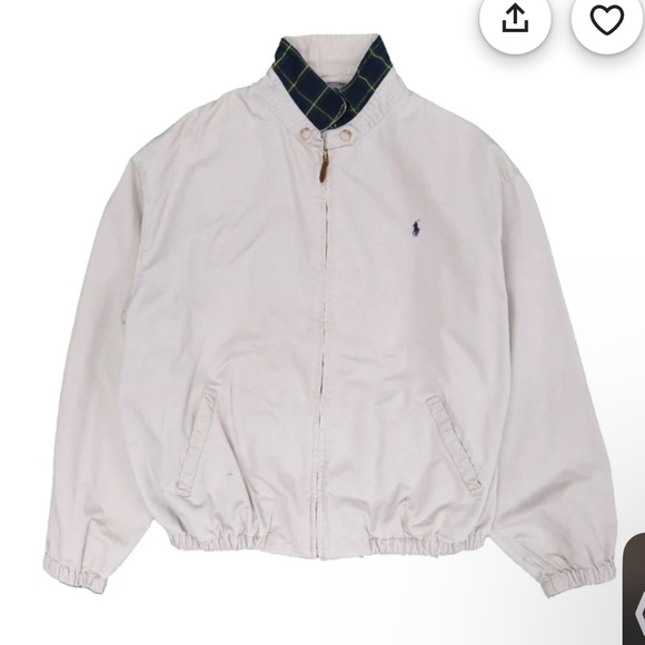 Vintage Polo Ralph Lauren Harrington Light Jacket Size XL Beige - Picture 1 of 10